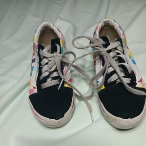 Rainbow Checkerboard Vans